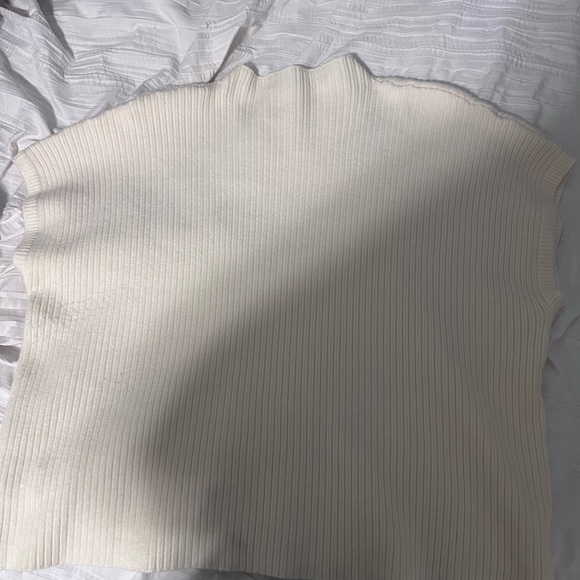 Cream Ribbed Women's Top - Picture 5 of 5